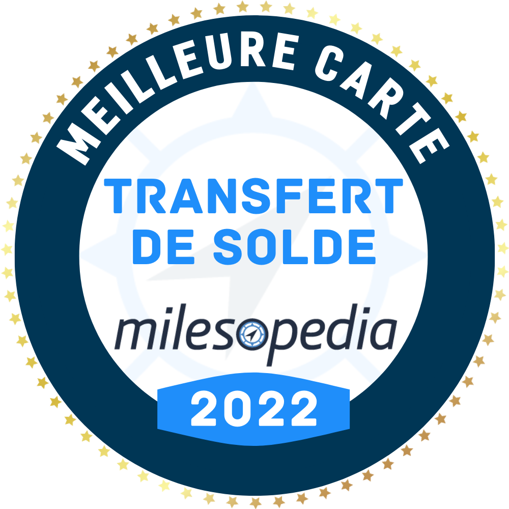 Logo de la meilleure carte pour virement de solde en 2022 selon Milesopedia.