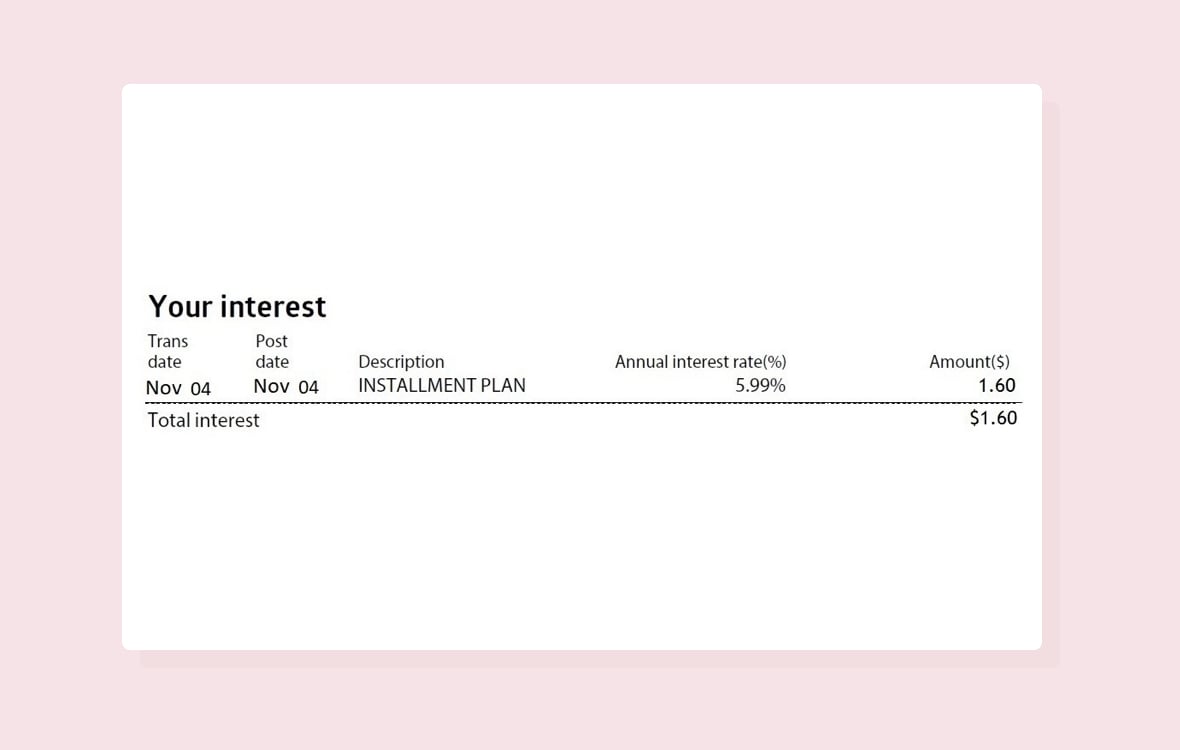 Your interest